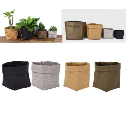 Biodegradable Plant Pot, Washable Kraft Paper Bag with Handles for Indoor Outdoor Gardening, Eco