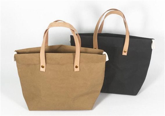 Washable kraft paper shopping bag