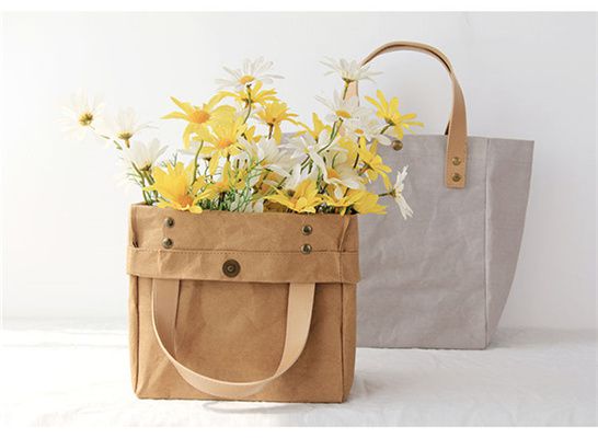 Washable kraft paper handbag, tote bagwashable kraft paper handbag