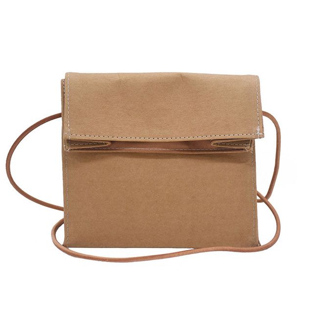 Washable kraft paper handbag, shoulder bagwashable kraft paper leisure handba...