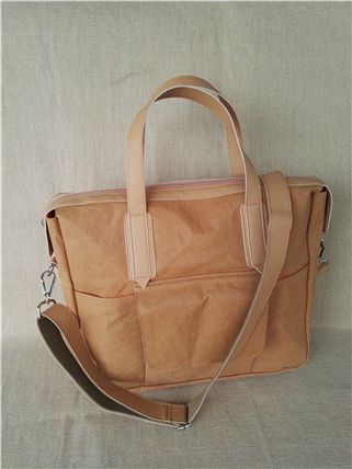 Washable kraft paper shoulder bag MZK02004