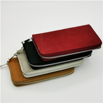 Washable kraft paper wallet, zipper bagwashable kraft paper zipper bag MZK08207