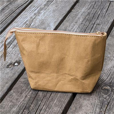 Washable kraft paper cosmetic bag MZK08311
