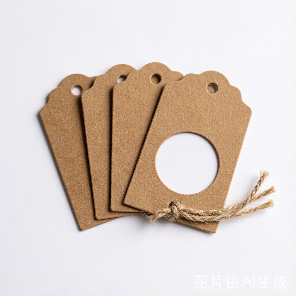 Kraft Paper Clothing Hang Tags with Jute String - Set of 5